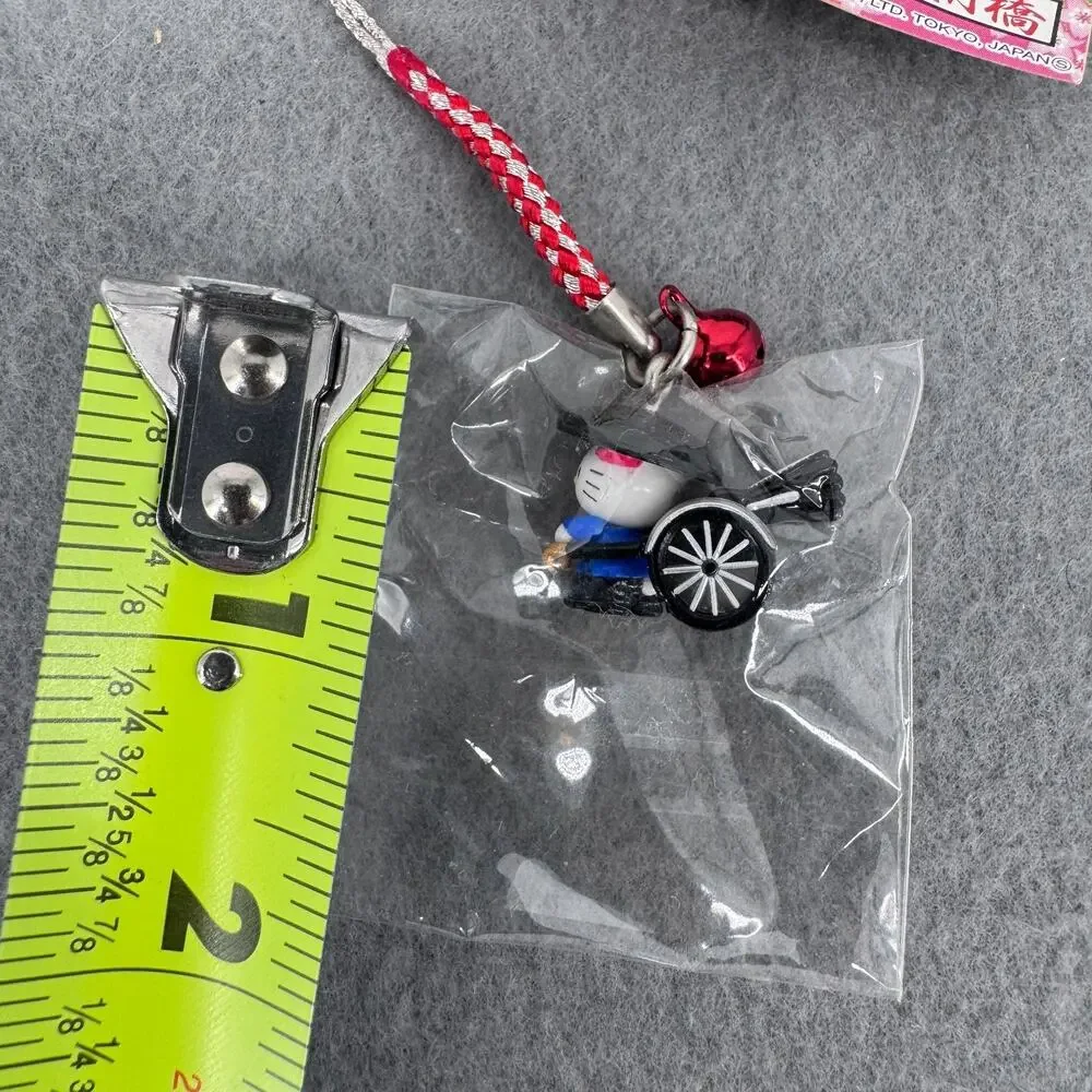 2006 Sanrio Hello‎ Kitty Gotochi Kitty Kyoto Rickshaw Keychain Phone Strap